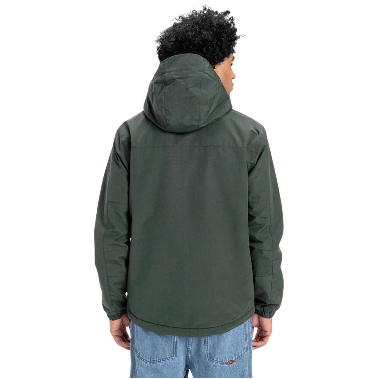 2026 Quiksilver Heren Overcast 3K Warm Waterdichte Jas Met Capuchon EQYJK04202 - Trekking Green